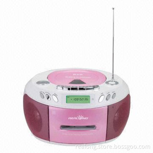 Portable DVD/Cassette Player with USB/TF Card Slot, Remote Control Function